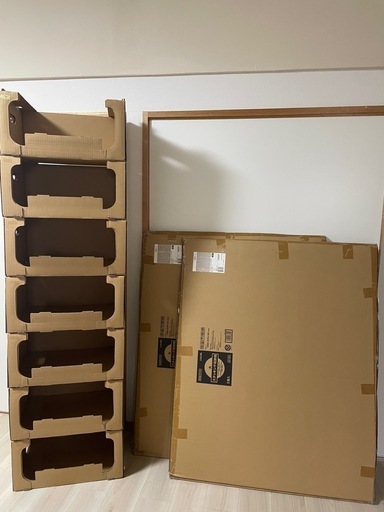 スタッキング収納箱　ダンボール棚　物販