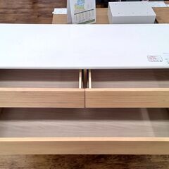 ★ジモティ割あり★ NITORI チェスト ホワイト×オーク H92×D44×W121 クリーニング済み MT3225の画像