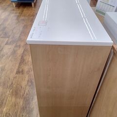 ★ジモティ割あり★ NITORI チェスト ホワイト×オーク H92×D44×W121 クリーニング済み MT3225の画像