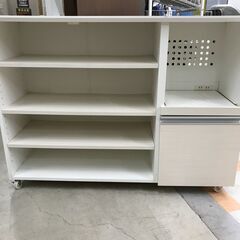 レンジ台 白 木目調 W(幅)170×D(奥行き)42×H(高さ...