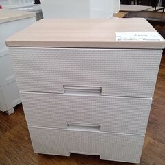 ★ジモティ割あり★  プラチェスト ホワイト×オーク H66×D...