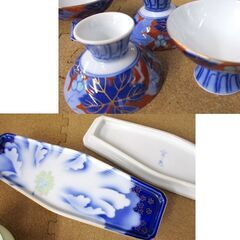 深川製磁 まとめて17点 盃 皿 カップ 食器等 瑠璃 葡萄 牡丹 富士 札幌市北区屯田の画像