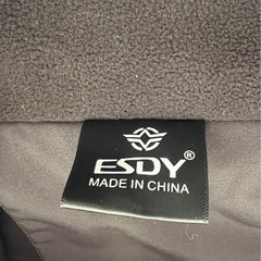 エスディ ESDY ダブルジップジャケット S 黒系 ブラック 裏起毛 ポケット 収納フードの画像