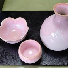 酒器セット 陶器 徳利 猪口 小鉢 3点セット  箱付きの画像