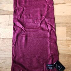【カシミヤ100%】2万円購入を5千円で　ワインレッドマフラー