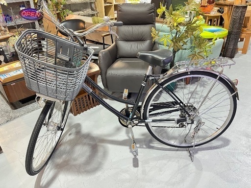 自転車 ママチャリ DCM PRATICO 27インチ ブラック