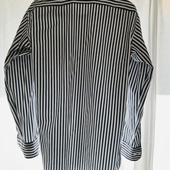 【12/18(水)まで】【ワイシャツ】メンズYシャツ ストライプ ネイビー おしゃれ 未使用に近いの画像