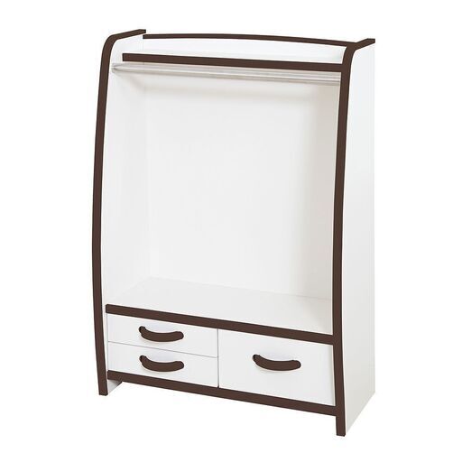 残り1点【新品:ハンガーラック　フチカラー:ピンク】処分価格にてお譲り致します。幅63cm×奥行30cm×高さ90cm 子供家具 完成品