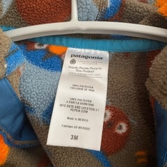 Patagonia 新生児フリースアウター　ふくろう柄の画像
