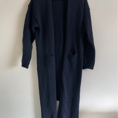 ニットロングカーディガン　ネイビー