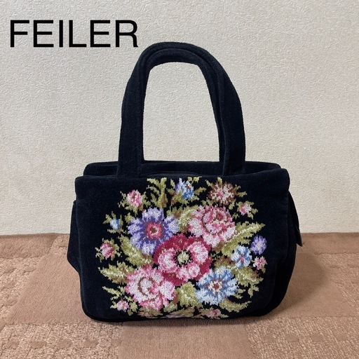 ✨美品✨ FEILER フェイラー　ハンドバッグ　トートバッグ　花柄　A4