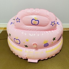 おすわりしたまま洗って流せる　バスソファ　ポンプアップの画像
