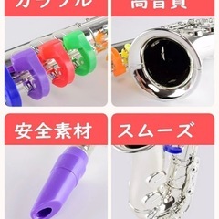 楽器玩具 サクソフォン 金管楽器 子供 サックス 知育玩具 リズム感覚鍛え 金の画像