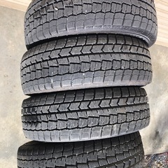 ダイハツ純正アルミ付き 深溝スタッドレス 4本組みの画像