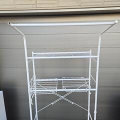 洗濯機ラック ホワイトの画像