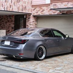 検査7年10月GS350 Ver.L AME20インチ/イデアル車高調/社外マフラー/レーダークルーズ/黒革/12.3インチHDDナビ/地デジ/バックカメラ/改造多数の画像