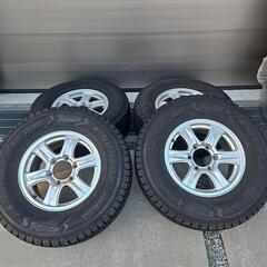 美品 PAJERO ホイール スタッドレス バリ溝！9.5分

 