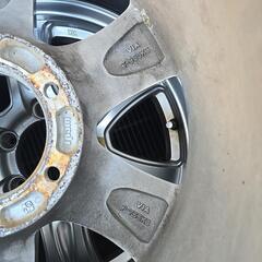 美品 PAJERO ホイール スタッドレス バリ溝！9.5分

 の画像