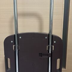 山善 折りたたみ台車 39×44cm 耐荷重80kg Carryおてがる ダークブラウン OTG-E50DBの画像