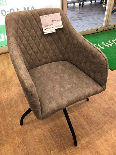 ★ジモティ割あり★ シエナ 回転チェア グレー W54×D55×H80 クリーニング済み SJ8051