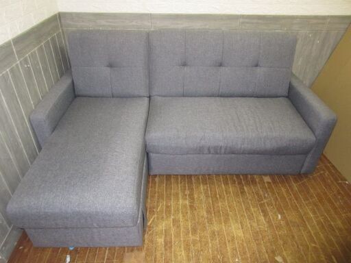 stp-2971　カウチソファ　コーナーソファー　グレー　収納付き　リクライニング　L字型　3人掛け　ソファ　カウチソファー　灰色　三人掛け　家具　リビング