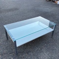 ニトリ ガラステーブル ローテーブル センターテーブル 収納棚 ...