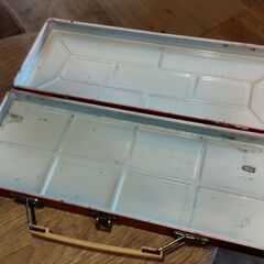 レトロ パレットケース スチール製 画材 小物入れ　/TJ-2192 2F南の画像