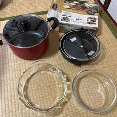 (取引中)イワキ　耐熱ガラス容器　パール金属　鍋