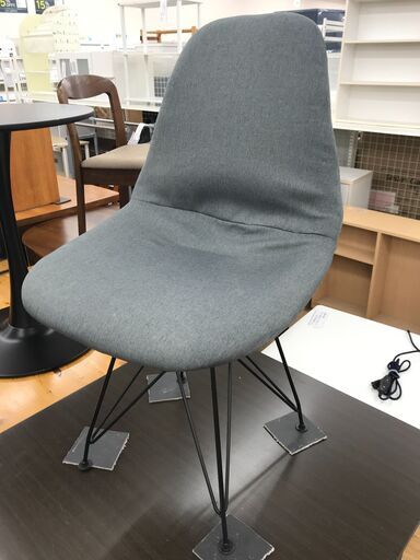 ★ジモティ割あり★  ダイニングチェア グレー クリーニング済み KJ7383