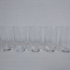 新品グラス5個　高さ10.5cm 径6cm