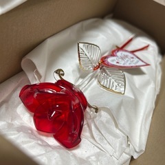🌹薔薇　ガラス　置き物の画像