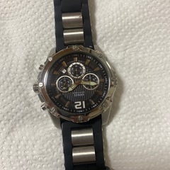 Guess ブラックダイヤル クォーツ メンズ 腕時計の画像