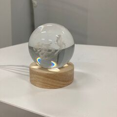 【D-314】ドラゴンクリスタルボール　USBランプベースイルミネーション7色　龍神　中古　激安の画像