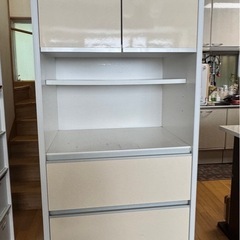 家具2点セット❗️鏡面ランドリーラック➕ニトリ白木目フリーラック...