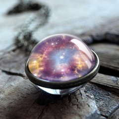 コスモネックレス ギャラクシー 神秘的 宇宙 銀河 ガラス ネック