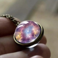 コスモネックレス ギャラクシー 神秘的 宇宙 銀河 ガラス ネックの画像