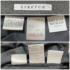 ck1701 アンカーウーマンパーソンズ/フォーマルスカートスーツ/7号/上下の画像