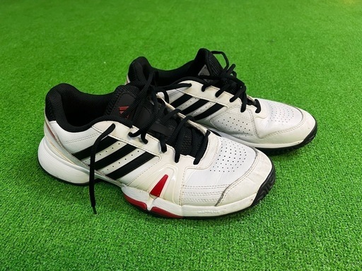 adidas テニスシューズ 白/黒/赤