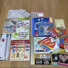 ペーパーカッター　折り紙　色画用紙　文具いろいろ