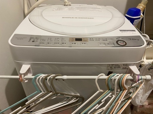 シャープ洗濯機7キロ2019年製