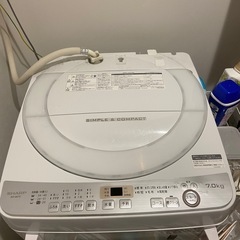 シャープ洗濯機7キロ2019年製