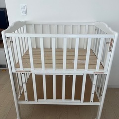 【お話中】大和屋 wオープン腰楽ハイミニベッド　ベビーベッド 
