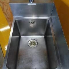 * 和歌山　大阪　1槽シンク ステンレス製 業務用 厨房機器 流し台大量保管中　ガードバックガード付の画像
