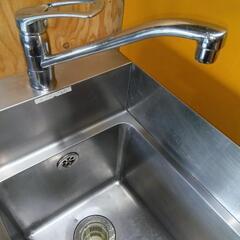 * 和歌山　大阪　1槽シンク ステンレス製 業務用 厨房機器 流し台大量保管中　ガードバックガード付の画像