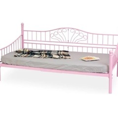 【未使用品】２WAYで使えるアイアンデイベッド（高さ調整付き）　シングルベッドの画像