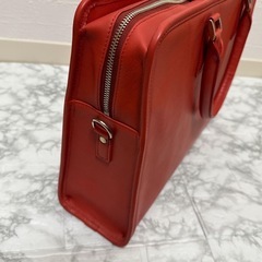 【大特価】ビジネスバッグ　本革　ビジネスレザーファクトリー　限定カラー　赤　スタンダードの画像