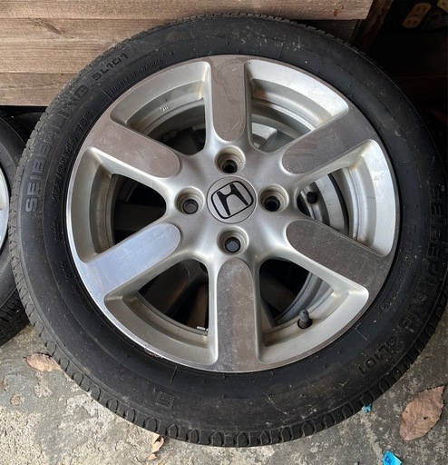 【引取者決定】タイヤ、アルミセット(155/65R14)