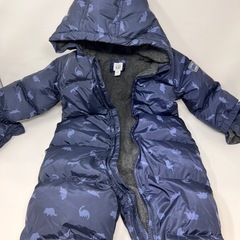 babyGAP ダウンジャケット18-24months ネイビー恐竜柄 90cmの画像