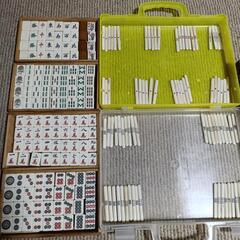 麻雀牌(竹牌) +　マットの画像