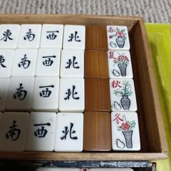 麻雀牌(竹牌) +　マットの画像